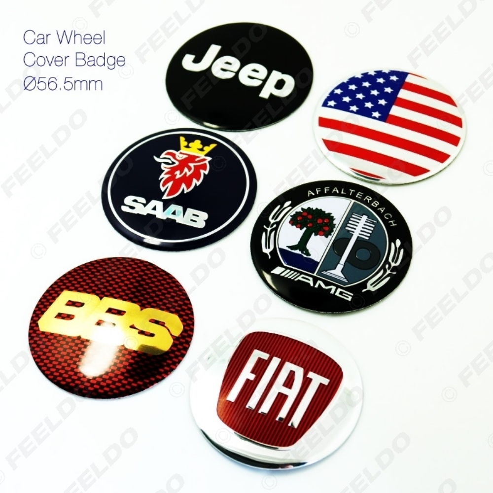 Picture of 1pcs New 3D Car Wheel Cover Badge Wheel Center Cap Emblem Decals For Mix Car Logos