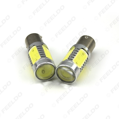 Picture of 1pcs 1156 BA15S Car High Power Brake Turn Signal Light White 12V 7.5W with Lens