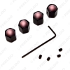 Picture of 4pcs/set Cool Black Caps Anti-Theft Locking Tire air valve caps For Mixed LOGO Order
