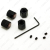 Picture of 4pcs/set Cool Black Caps Anti-Theft Locking Tire air valve caps For Mixed LOGO Order