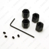 Picture of 4pcs/set Cool Black Caps Anti-Theft Locking Tire air valve caps For Mixed LOGO Order