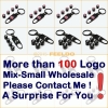 Picture of 4pcs/set Cool Black Car Tire Steam Valve Cap With Wrench Keychain For Mixed LOGO