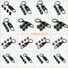 Picture of 4pcs/set Cool Black Car Tire Steam Valve Cap With Wrench Keychain For Mixed LOGO