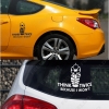 Picture of 1pcs Auto Think Twice Carry On Because i Won't Car Window Bumper Reflective Sticker Decal Styling White/Black