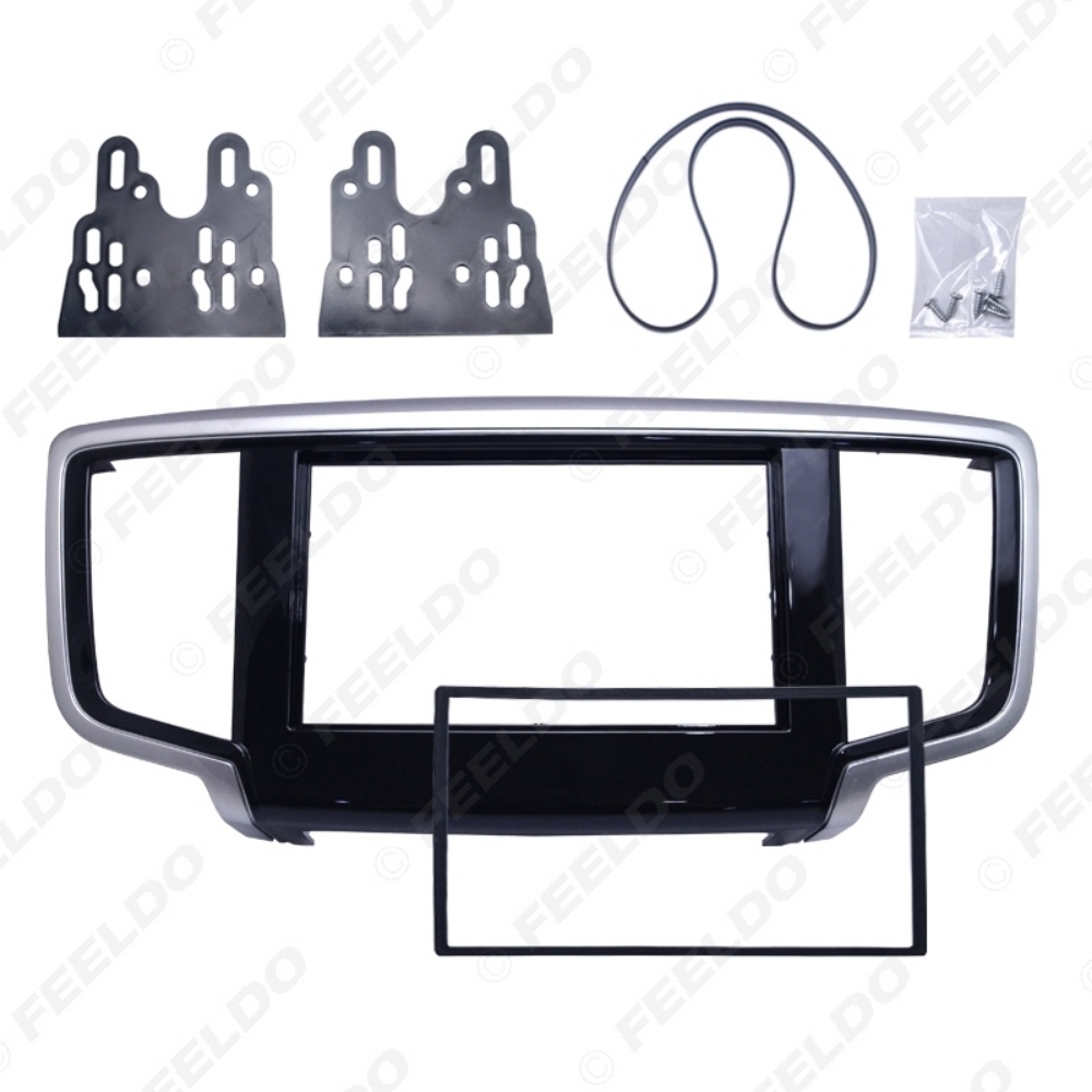 Picture of Car 2DIN Refitting DVD Frame Panel Dash Kit Fascia Radio Audio Frame for 2014 Honda Odyssey