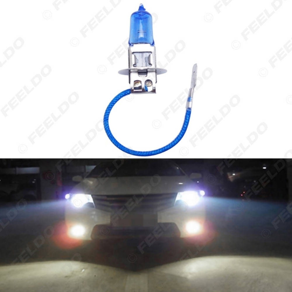Picture of 1PC Car H3 50W/100W 12V White Car Fog Lights Halogen Bulb Headlights Lamp Car Light Source Parking