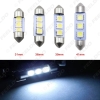 Picture of 1Pc White Car Auto 31/36/39/41mm 5050 Chip 3-SMD Reading Lights Festoon Dome LED Light Bulbs