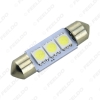 Picture of 1Pc White Car Auto 31/36/39/41mm 5050 Chip 3-SMD Reading Lights Festoon Dome LED Light Bulbs