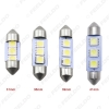 Picture of 1Pc White Car Auto 31/36/39/41mm 5050 Chip 3-SMD Reading Lights Festoon Dome LED Light Bulbs