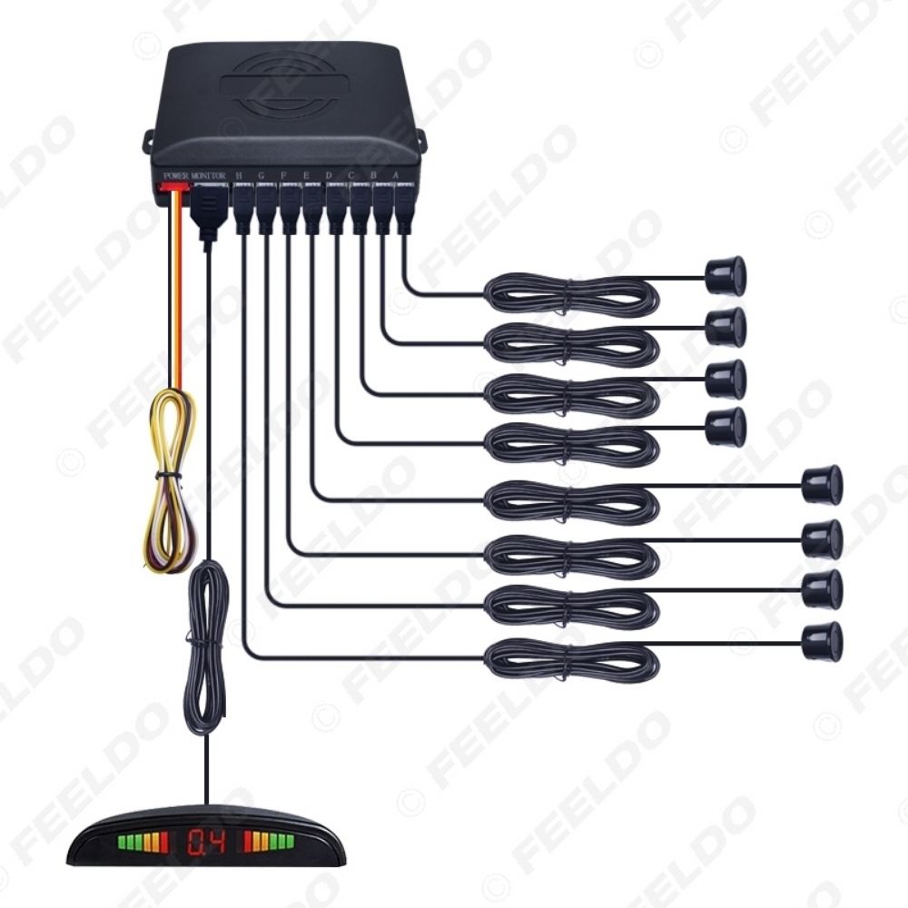 Picture of Car LED Display 8-sensor Reversing Parking Aid Radar System