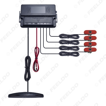 Picture of 3-Color Car LED Display 4pcs Original Sensors Reverse Backup Radar System Parking Sensor
