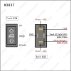 Picture of 12V/24V 10A Auto Universal 6Pins Power Window Switch With illumination Indicator Single Button