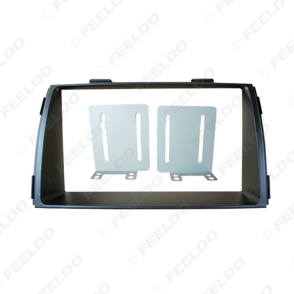 Picture of 2Din Car Refitting DVD Radio Fascia Frame for KIA Sorento 2010+ Dashboard Installation Mount Frame Panel Trim Kit
