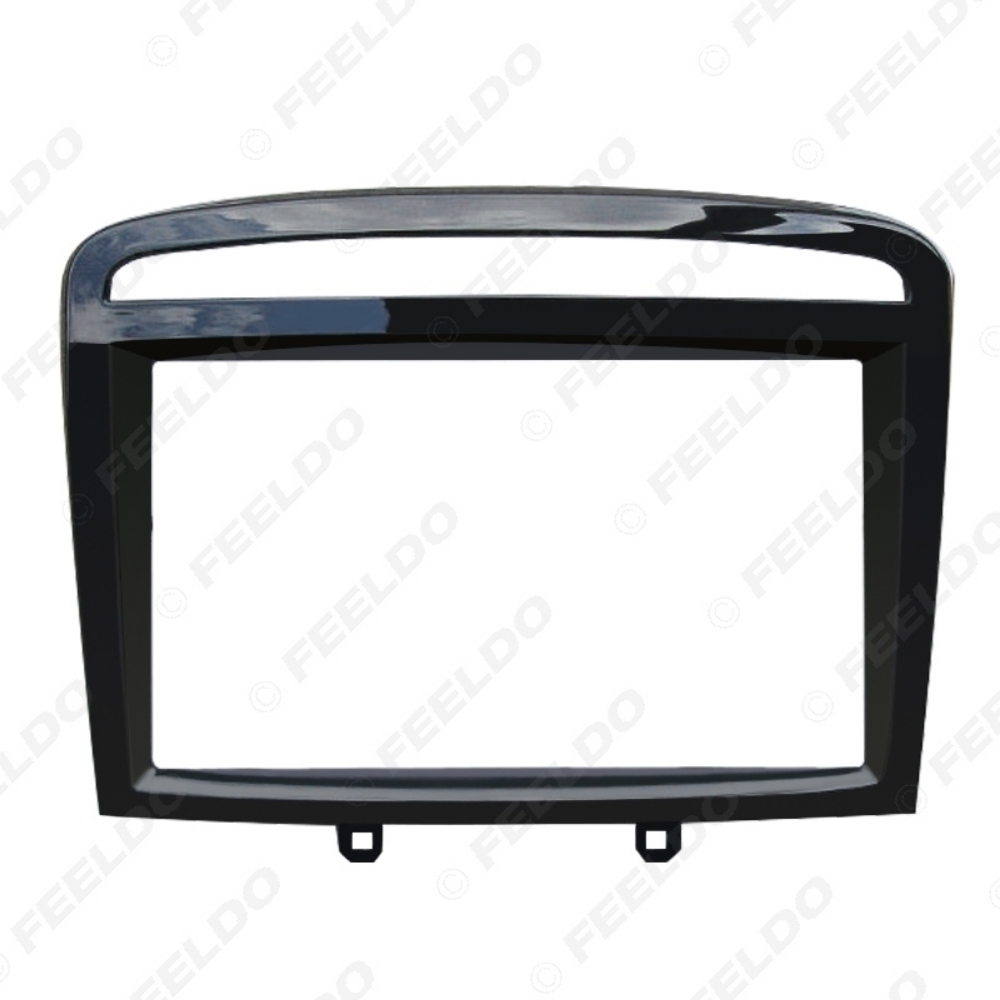 Picture of Car Double Din Radio Fascia DVD Decorative Frame for PEUGEOT 408 2013 Dashboard Mount Panel Frame Trim Kit