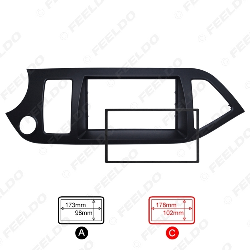 Picture of 2Din Car Refitting DVD Radio Fascia Frame for KIA Picanto (TA)/Morning Stereo Dashboard Installation Mount Panel Trim Kit