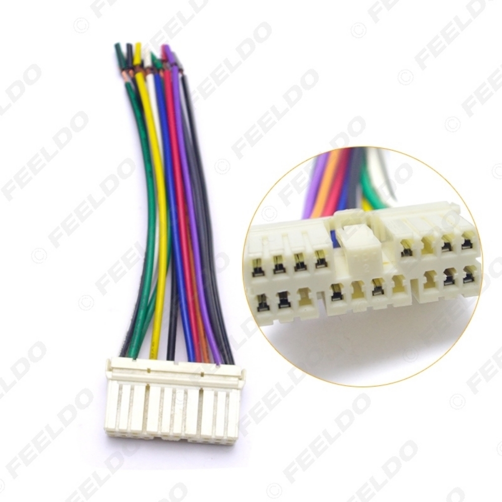 Picture of Car Audio Radio Stereo Wiring Harness Adapter Male Plug For Daewoo Ssang Yong Actyon/Korando Chevrolet Spark