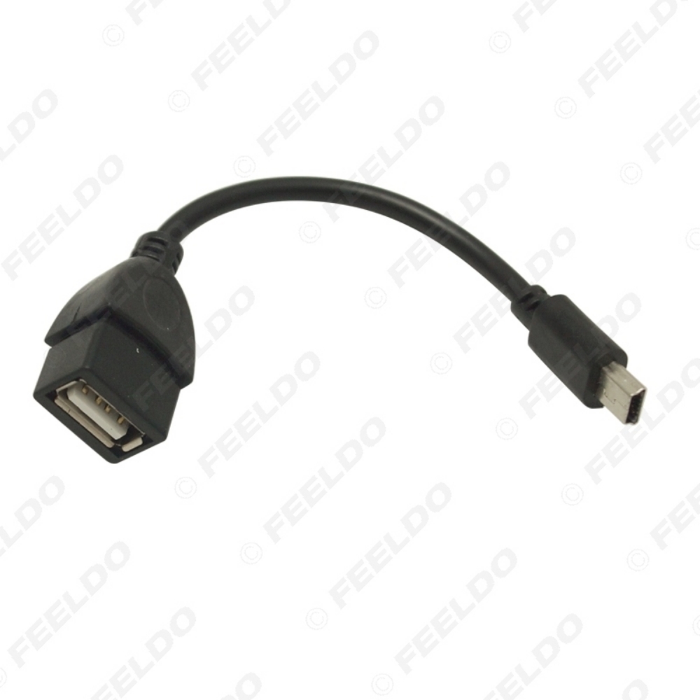 Picture of 30cm Car Audio CD/DVD 5pin mini USB Male to USB 2.0 Female Connection Cord T Interface OTG Data Cable