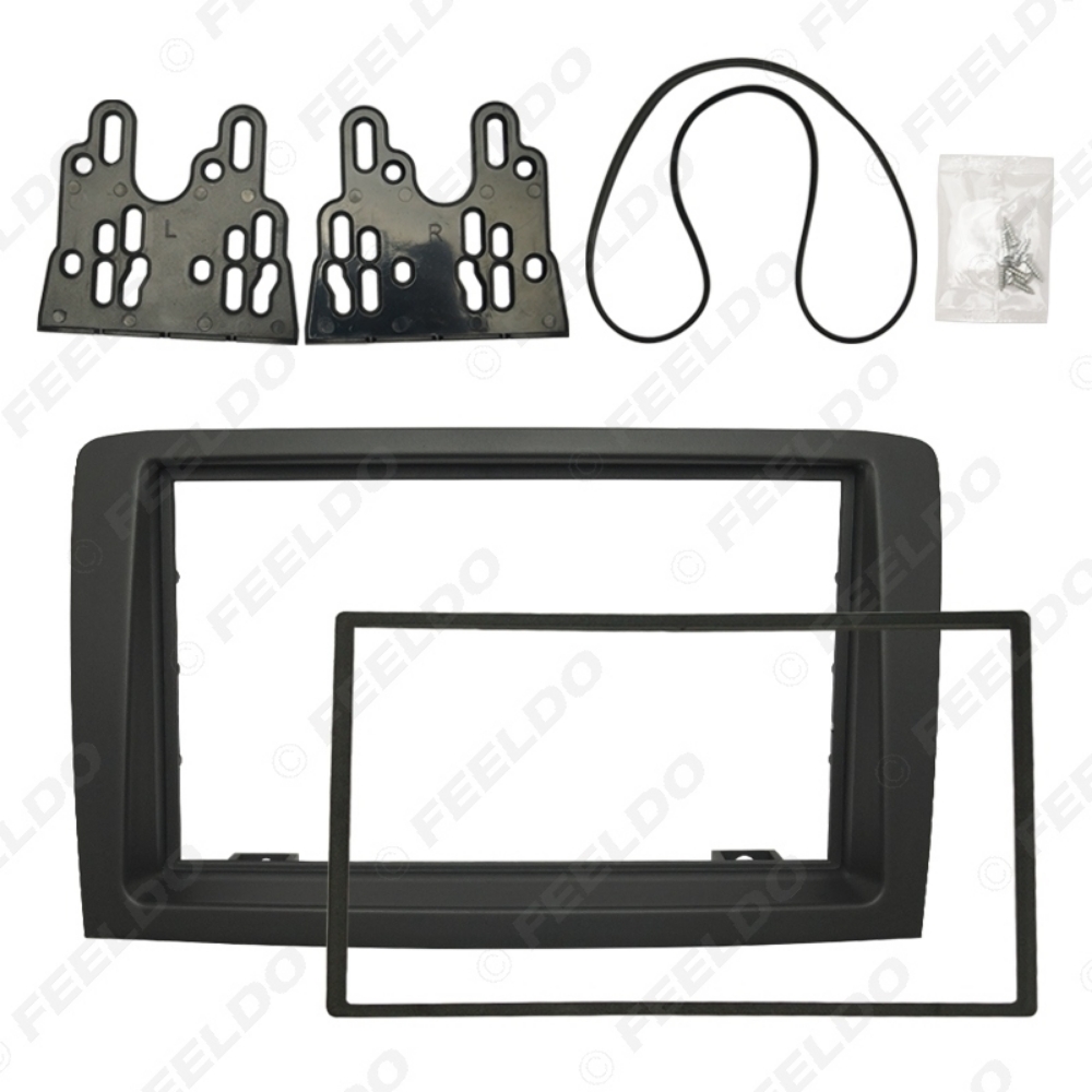 Picture of 2 DIN Car Stereo Radio Fascia Plate Panel Frame For Fiat Idea Audio Panel Dashboard Frame Trim Mount Kit