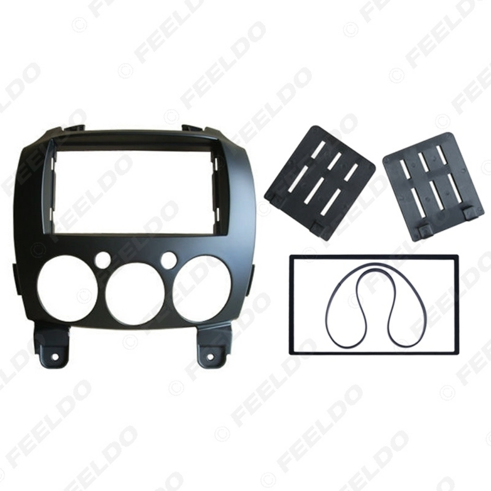Picture of Car 2 Din Refitting Frame Panel for Mazda 2 2010 Demio 2007+ Stereo Radio Fascia Dash Mounting Trim Kit Face Frame