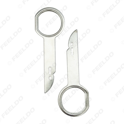 Picture of 2pcs Car CD DVD Stereo Radio Removal Release Tool Keys Repair Tool Stereo Head Unit Audio Tools For VW Audi