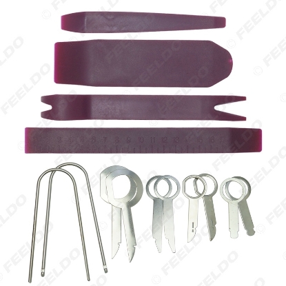 Picture of 14pcs/Set Auto Audio Stereo DIY Refit Tool Radio Speaker Panel Trim Key Removal Installation Pry Repair Key Tool Kits