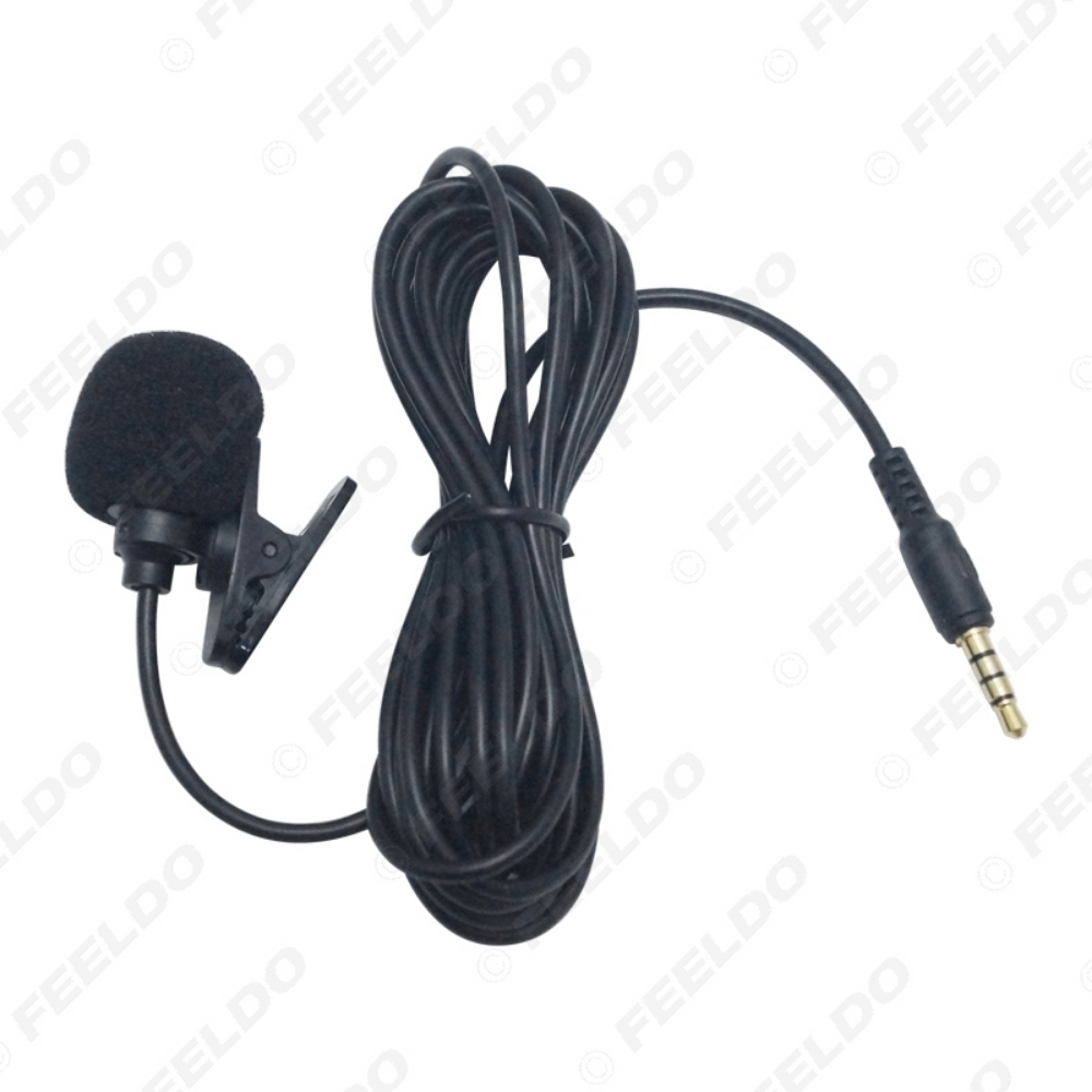 Picture of Car GPS Microphone Kit with Clip Mount for Car Interior Handsfree Calls with 3.5mm Jack and 3M Cable