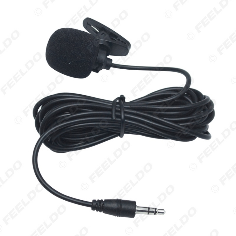 Picture of 3.5mm TRS Microphone Kit Clip-On For Car GPS Interior Handsfree Calls With Jack and 3M Cable