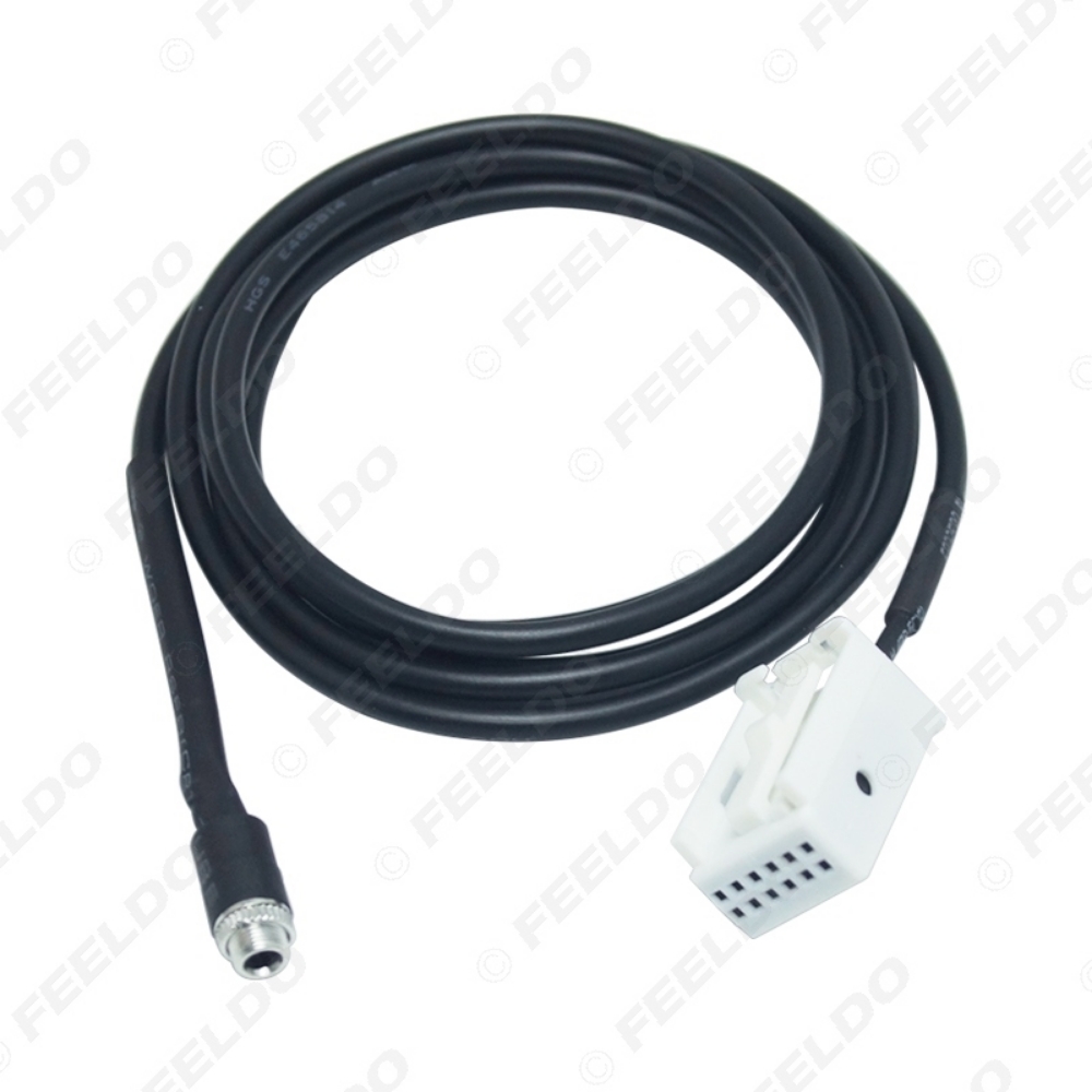 Picture of Car Radio Audio MP3 RCD510+ RCD310+ AUX-IN Adapter Cable for Volkswagen Passat B6 B7 CC Golf Polo 12-Pin Port AUX Wire Cable
