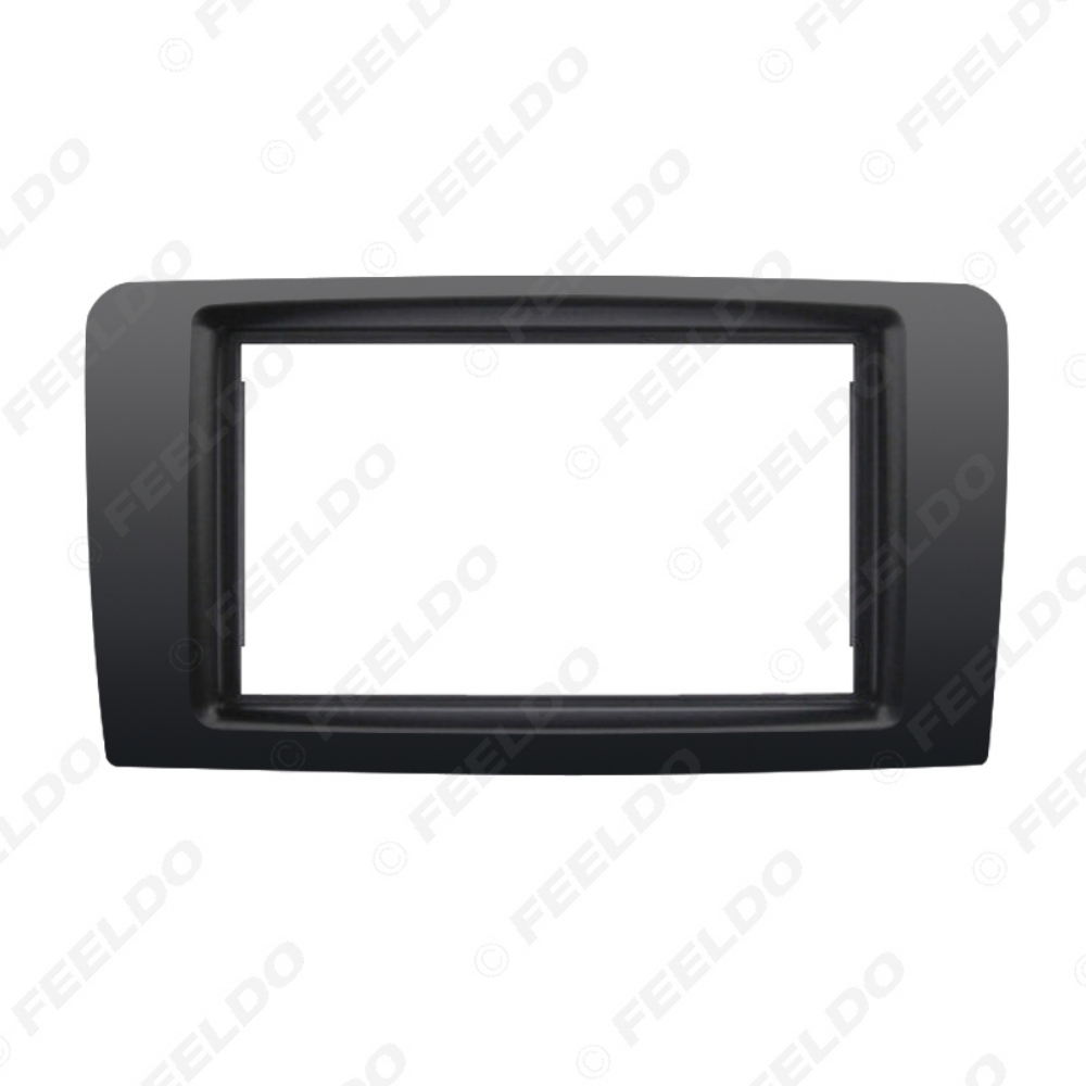 Picture of Car Double Din Radio Fascia Frame Trim for Mercedes BENZ ML W164 2006-2010 Installation Audio Dash Panel Kit Frame