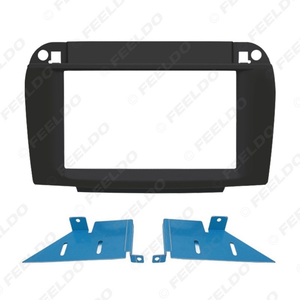 Picture of Car 2Din Stereo Radio Fascia Frame for BENZ S-Klasse (W220)/CL-Klasse (C215) Dashboard Mount Trim Facia Panel Frame 2-Color