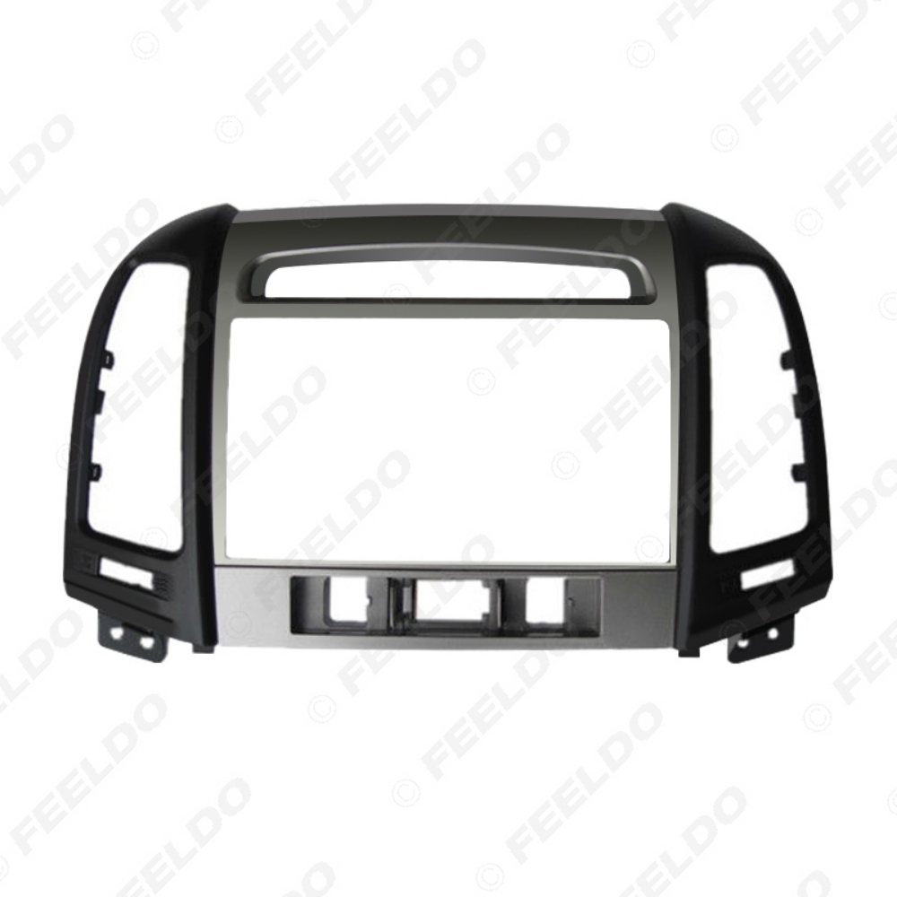 Picture of Car 2Din DVD Radio Fascia Frame for Hyundai Santafe 2006-2012 Stereo Face Panel Installation Trim Kit