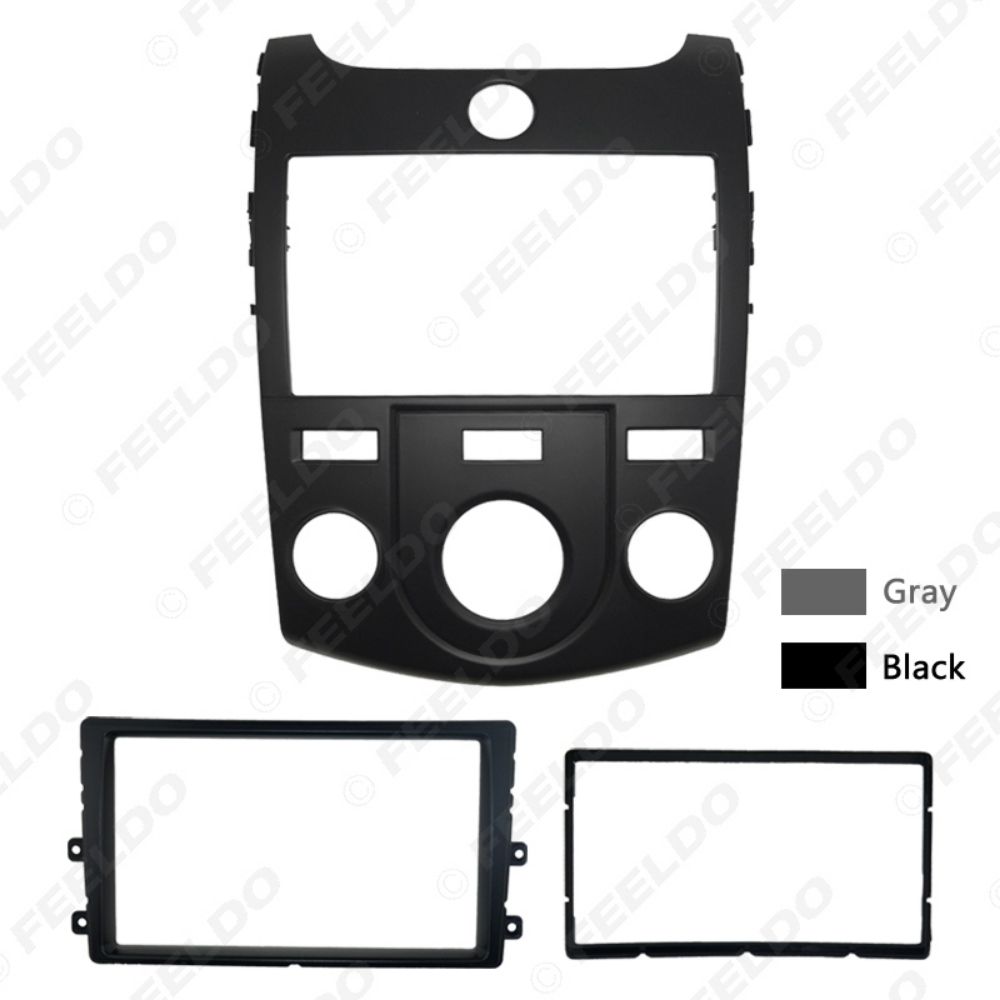Picture of Car Stereo Radio Fascia Panel Frame Trim Dash Face Plate Installation Kit For KIA Cerato(09-12)/Forte(09-12)/Naza Forte Manual AC Aftermarket Installation