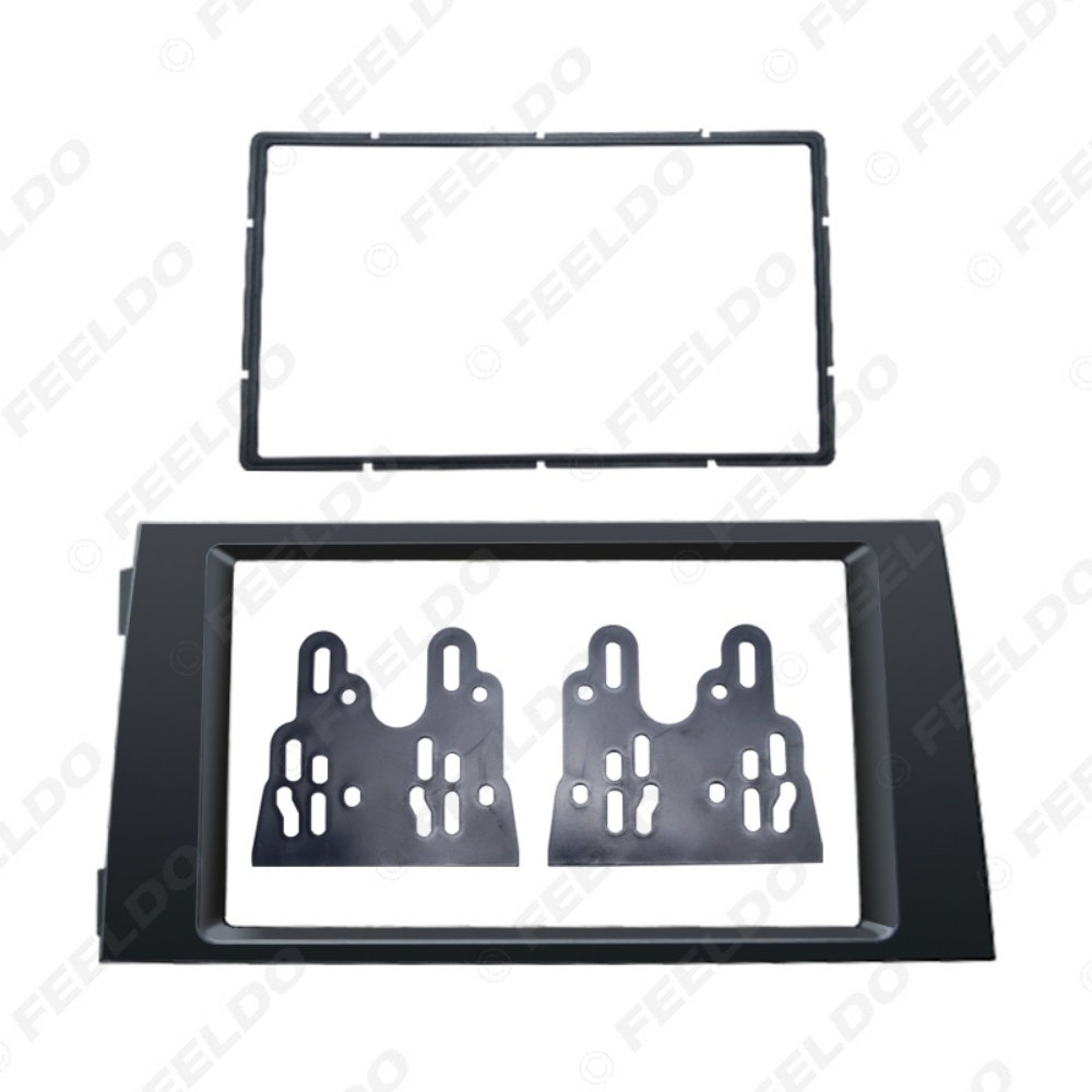 Picture of Car 2DIN Radio Fascia Frame for AUDI A6(4B)1997-2005 Allroad 2000-2006 Stereo DashBoard Fitting Frame CD Installation Trim Kit