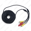 Picture of 20 Meters 65FT Car 2 in 1 RCA Video & DC Power Cable Video AV Vehicle Extension Cable for Backup Reversing Camera