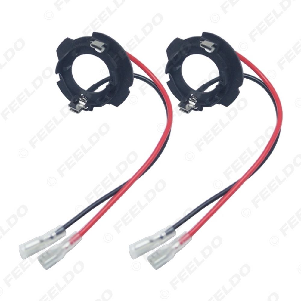 Picture of 2x Car H7 LED Headlight Bulb Retainers Clip Holder For Volkswagen Golf5 MK5 GTI Jetta LED Bulb Base Socket Adapter