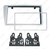 Picture of Bright Silver 2 Din Car Stereo Radio Fascia Frame for Honda Civic RHD 2001-06 DVD Mount Panel Frame Trim Kit