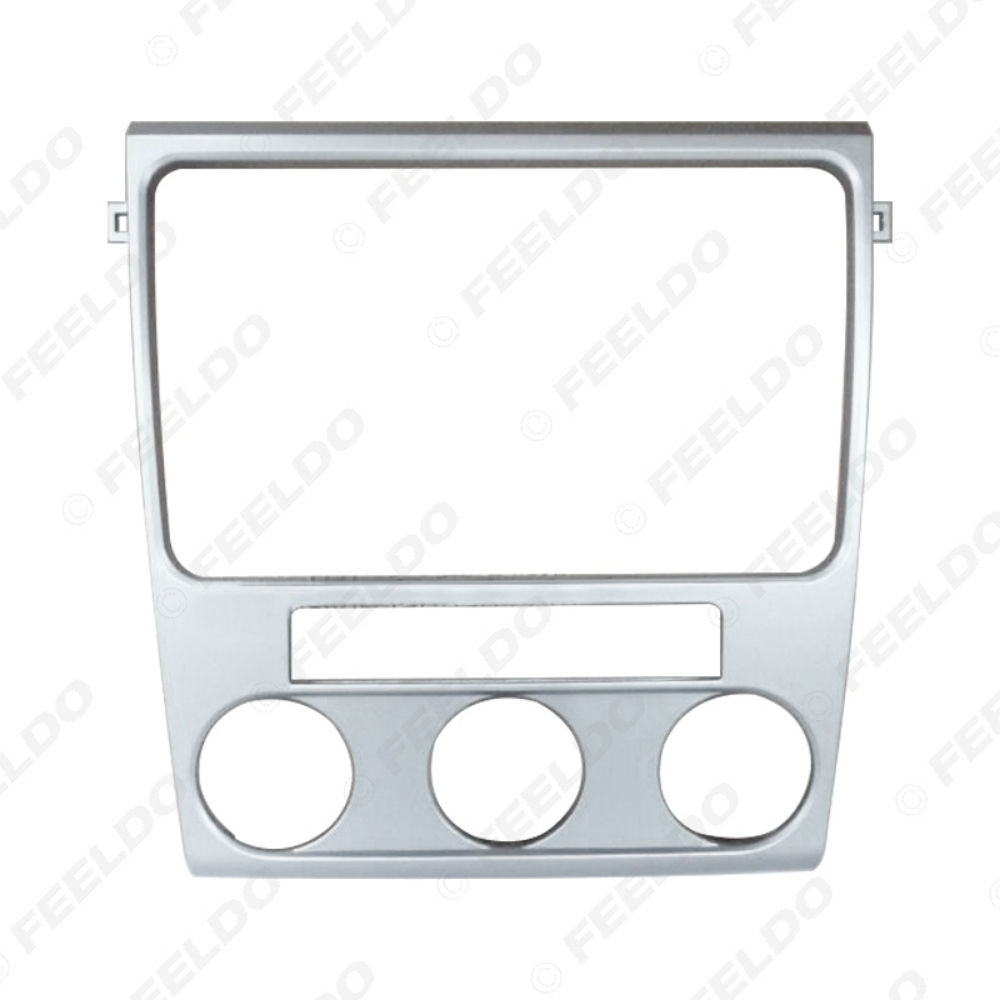 Picture of Silver Car Stereo Radio 2Din Fascia Frame for Volkswagen Lavida 2010-2012 Audio DVD Frame Face Plate Trim Bezel Kit