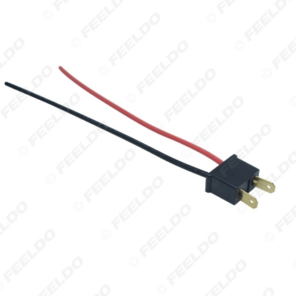 Picture of Car Headlight Cable  H7 Male Connector Plug Lamp Bulb Socket Automotive Wire Halogen Adapter Holder