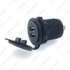 Picture of Car Dual USB Charger Power Socket Adapter With 5-Color LED Light 5V 3.1A for Motorcycle Auto Truck Boat Cigarette Lighter