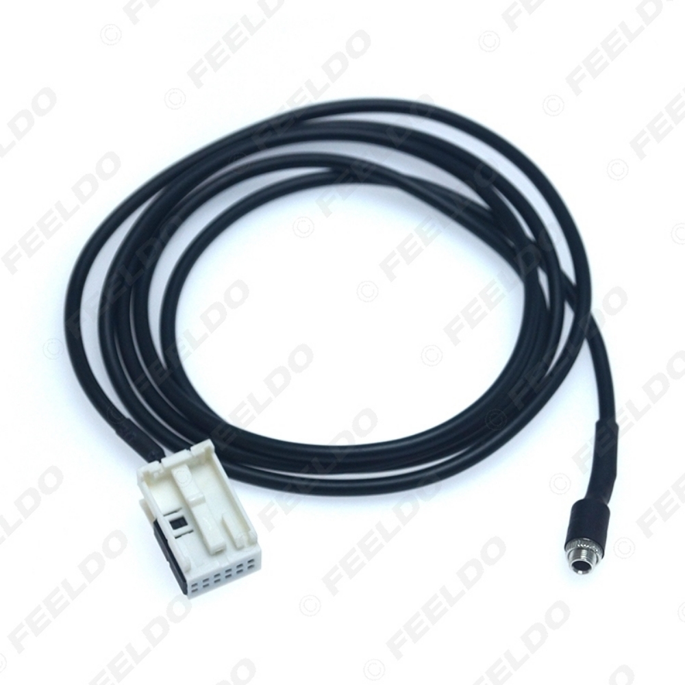 Picture of Car 3.5mm Female To AUX-IN Audio Wire Cable Adapter for Audi A4 A3 A6 TT A8 S4 Extension Plug Wiring