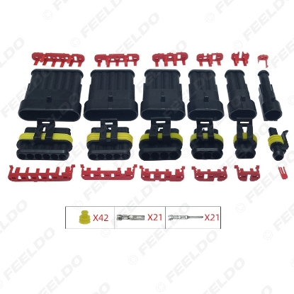 Picture of Auto Waterproof 1/2/3/4/5/6 Pin Way Electrical Wire Connector Plug Car Motorcycle Marine HID AWG Socket