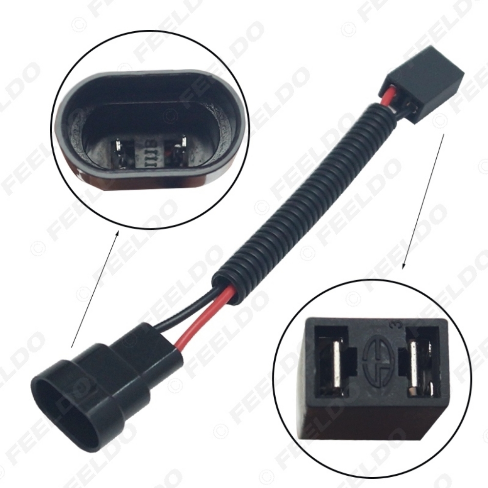 Picture of Auto Headlight Lamp Wiring Socket Adapter 9005-11/9006-11 To H7-21 Connector Plug Car Light Wire Cable