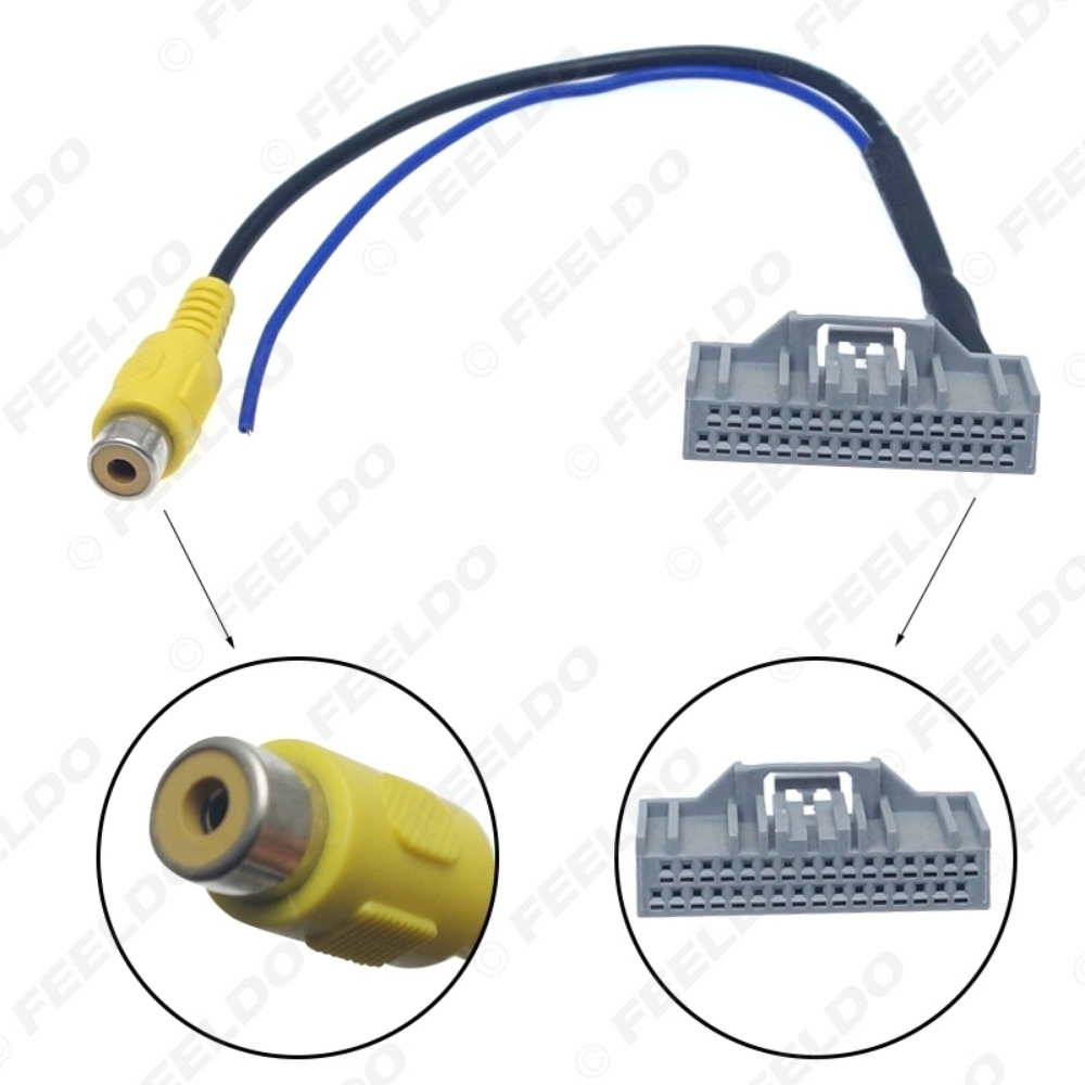 Picture of Car Parking Reverse Rear Camera Video Plug Converter Cable Adapter For Honda Jade/Crider OEM Car Head Unit Models
