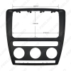 Picture of Car 2DIN DVD/CD Radio Stereo Refitting Frame Facia Panel Trim For Skoda Octavia(2007~2009) With Auto A/C Installtion Mount Kit