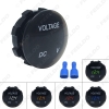 Picture of Waterproof 3-Color LED Digital Display Voltmeter Socket For Auto Motorcycle Car Round Panel Voltage Meter Gauge Tester