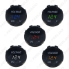 Picture of Waterproof 3-Color LED Digital Display Voltmeter Socket For Auto Motorcycle Car Round Panel Voltage Meter Gauge Tester