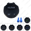 Picture of Waterproof 3-Color LED Digital Display Voltmeter Socket For Auto Motorcycle Car Round Panel Voltage Meter Gauge Tester