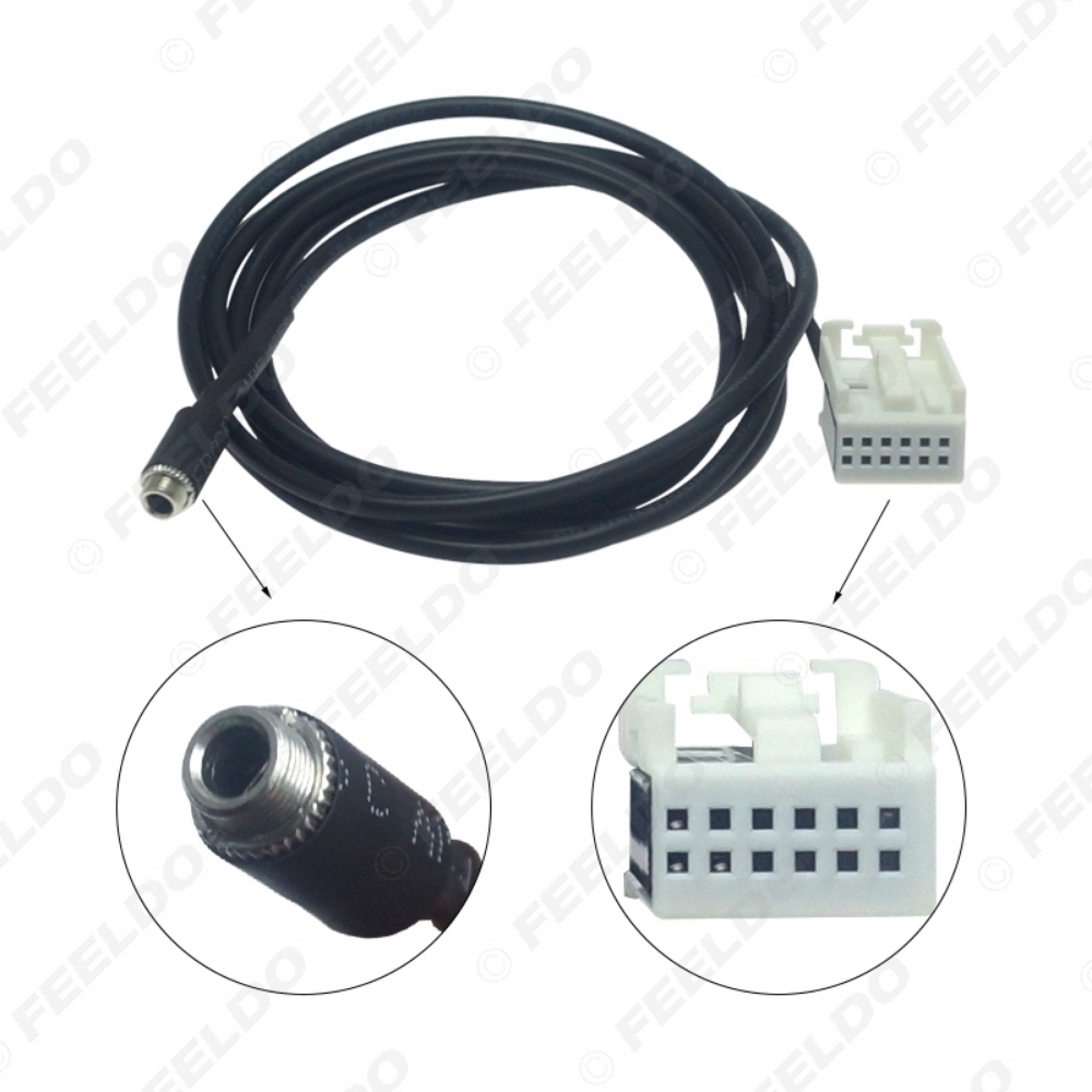 Picture of Car 3.5mm Female Socket AUX Adapter Cable For Mercdes Benz Comand APS NTG GL W169-221 Audio Cable Data Wire