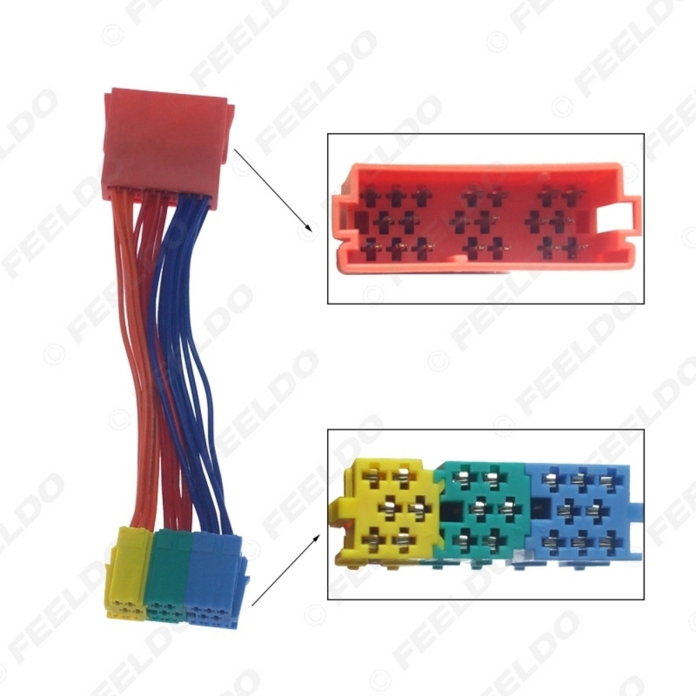 Picture of Car 20Pin Stereo Audio Plug Wiring Harness Adapter For Audi Volkswagen CD Radio Female To Male Original Head Units Cable