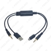 Picture of Car 3.5mm Male Micro USB to 3.5mm Male USB A Plug Jack AUX Cable Adapter For BMW USB Charger Wire Cable
